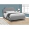 Monarch Specialties Bed, Queen Size, Bedroom, Upholstered, Grey Linen Look, Chrome Metal Legs, Transitional I 6035Q - alternate 5